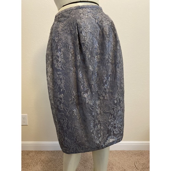 #15 Women's Sz: 12, Silver Gray Lace Skirt by Newport News - Picture 1 of 4
